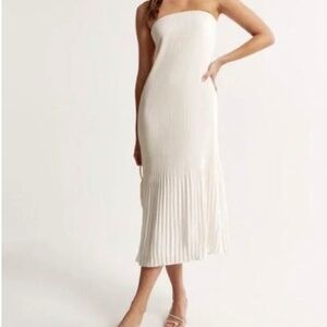 Abercrombie pleated white dress
